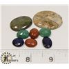 Image 1 : #67- SAPPHIRE/EMERALD/RUSSIAN JASPER 104 ct