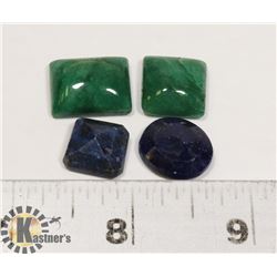#54- EMERALD & SAPPHIRE GEMSTONE 62.5 ct