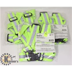 LOT OF 3 TRAFFIC SAFETY HARNESS, MED, LG