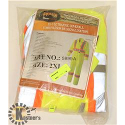 HIGH VIZ TRAFFIC COVERALL SZ 2XL