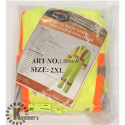 HI-VIZ TRAFFIC COVERALL SZ 2XL