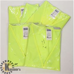 LOT OF 5  HIGH VIZ SAFETY VESTS SZ 2XL