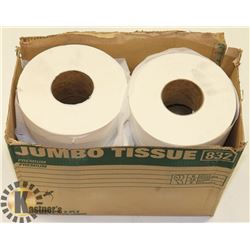 BOX OF 8 JUMBO TOILET PAPER ROLLS