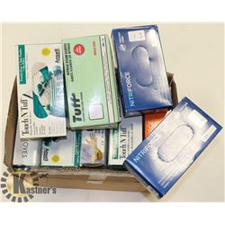 CASE OF ASSORTED SIZE AND BRAND DISPOSABLE GLOVES