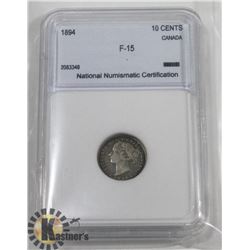 1894 QUEEN VICTORIA CANADIAN DIME