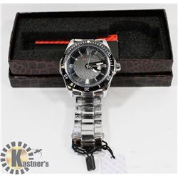 NEW MENS CURREN SPORTS WATCH STAINLESS STEEL BACK