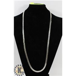 30" SILVER PLATED CLOSED LOOP LINK CHAIN