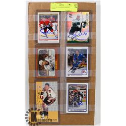LOT OF AUTOGRAPHED HOCKEY CARDS -