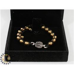 HARLEY DAVIDSON GOLD STONE ADJUSTABLE BRACELET
