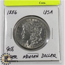 1886 MORGAN DOLLAR AMERICAN