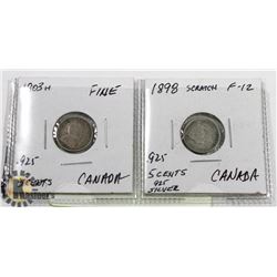 1903H AND 1898 CANADIAN NICKELS