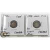 Image 1 : 1903H AND 1898 CANADIAN NICKELS