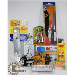 FLAT OF FISHING ITEMS