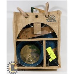 NEW ECOSOULIFIE NAVY 14 PC PICNIC SET