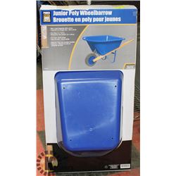 BLUE JUNIOR POLY WHEEL BARROW NEW IN BOX