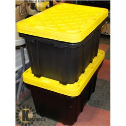 LOT OF 2 STRONGBOX TOTES, 27 GAL/102 LITRES