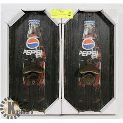LOT OF 2 PEPSI HANGING BOTTLE OPENERS