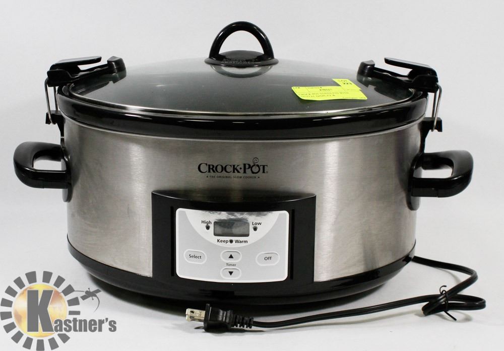 CROCK POT STAINLESS WITH DIGITAL DISPLAY