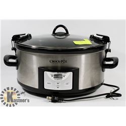 CROCK POT STAINLESS WITH DIGITAL DISPLAY &