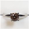 Image 1 : 58) 14K WHITE GOLD DIAMOND SOLITAIRE RING,