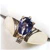 Image 1 : 59) 14K YELLOW GOLD TANZANITE & DIAMOND RING,