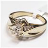 Image 4 : 41) 14K YELLOW GOLD DIAMOND RING,