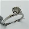 Image 2 : 35) 14K WHITE GOLD DIAMOND SOLITAIRE RING,