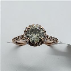 37) 14K YELLOW GOLD DIAMOND RING,