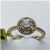 Image 3 : 37) 14K YELLOW GOLD DIAMOND RING,
