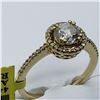 Image 4 : 37) 14K YELLOW GOLD DIAMOND RING,