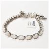 Image 2 : 51) 14K WHITE GOLD OPAL BRACELET,