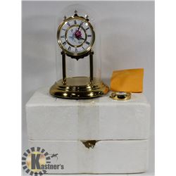NEW IN BOX MADE  GERMANY DOMED BRASS CLOCK BY