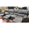 Image 2 : LEATHER RECLINING SOFA  89" & LOVESEAT 79"  &