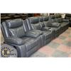 Image 1 : NEW GREY SALEM LEATHER-AIR RECLINING DROP