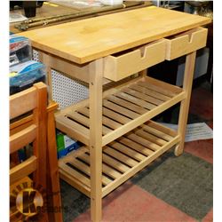 KITCHEN CART, 40X17", 2 DRAWERS