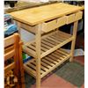 Image 1 : KITCHEN CART, 40X17", 2 DRAWERS