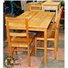 Image 1 : WOOD DINING/KITCHEN TABLE WITH 4 CHAIRS