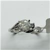 Image 1 : 33) 14K WHITE GOLD DIAMOND RING,