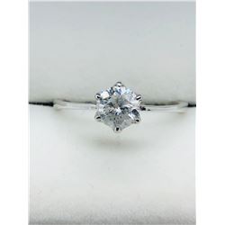 40) 10K WHITE GOLD DIAMOND SOLITAIRE RING,