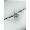 Image 3 : 40) 10K WHITE GOLD DIAMOND SOLITAIRE RING,