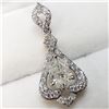 Image 1 : 48) 14K WHITE GOLD DIAMOND PENDANT,