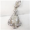 Image 3 : 48) 14K WHITE GOLD DIAMOND PENDANT,