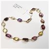 Image 2 : 56) 14K YELLOW GOLD SAPPHIRE BRACELET,