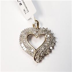 54) 410K YELLOW & WHITE GOLD DIAMOND PENDANT,