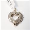 Image 1 : 54) 410K YELLOW & WHITE GOLD DIAMOND PENDANT,