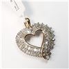 Image 2 : 54) 410K YELLOW & WHITE GOLD DIAMOND PENDANT,