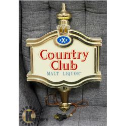 1978 COUNTRY CLUB PEARL ILLUMINATED BAR SIGN