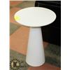 Image 1 : SHOWHOME WHITE SIDE TABLE, 14" DIAMETER X 20" HIGH