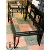 Image 1 : BLACK METAL & GLASS COFFEE TABLE & SIDE