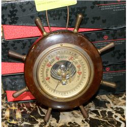 VINTAGE SHIPS WHEEL BAROMETER